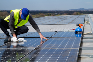 Roof Top Solar Panel Cleaning